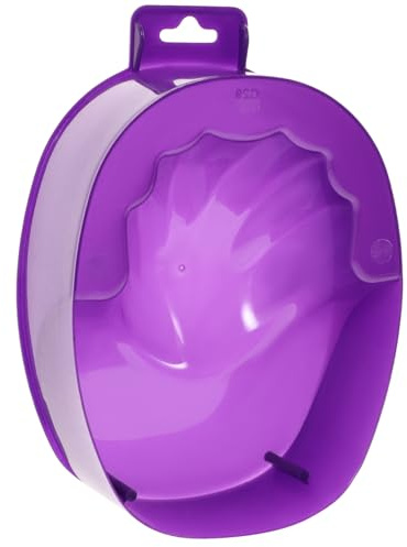 Purple Single Layer Rectangular Nail Remover Bowl Plastic | Soak Tray for False Nails and Cuticles, Home Use or Salon, Manicure Care Bowl