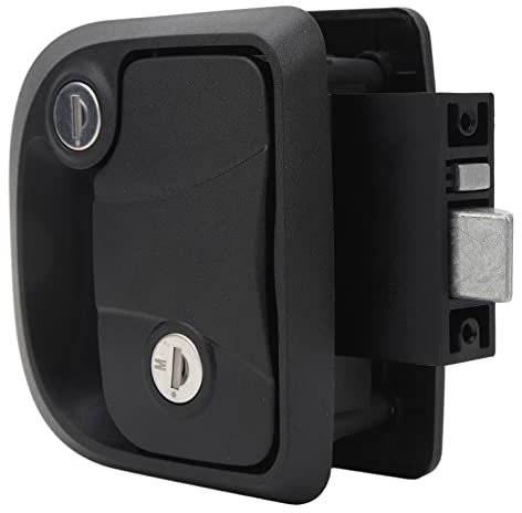 KIMISS RV Door Lock Keyless Entry,Mechanical RV Door Latch Paddle Entry Door Lock Latch Replacement for Campers and 5th Wheel Trailers
