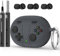 Silicone Case for Beats Studio Buds Case Cover, with Beats Studio Buds 2021 & Beats Studio Buds+ Plus 2023,Case with Cleaner kit，Keychain，EarBuds，Shockproof Cartoon Silicone Cover for Kids (Dark Grey)