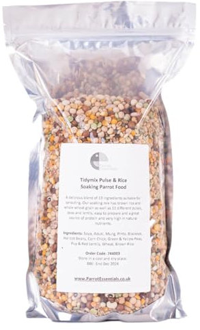 Parrot Essentials Tidymix Minifuctured Pulse & Rice Soaking Premium Parrot Food Parrot Seed (1Kg)