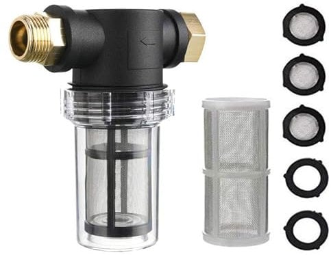 TWSOUL Vorfilter für Garten, 3/4 Pipeline Filter, Pumpen mit 40/100 mesh Edelstahlsieb, Hoher Durchfluss Pipeline Filter, Wasserpumpe Filter für Gartenbewässerung (3/4 (100 Mesh + 40 Mesh))