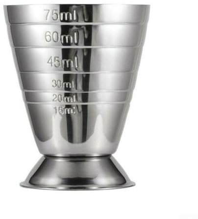 Verre doseur à cocktail en acier inoxydable, 75 ml, 5 cuillères à soupe