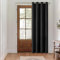 MIULEE Verdunklungsvorhang Schwarz Blickdichte Vorhänge mit Ösen Thermovorhang Hitzeschutz Türvorhang 1 Stück H 260 x B 140 cm Tür Gardinen Abdunkelnde Wohnzimmer Schlafzimmer Blackout Curtain