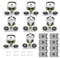 8 Pack Shower Door Wheels and Rollers - 23mm for Enclosure, Screen & Room