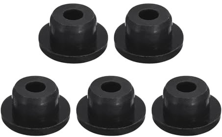 QUARKZMAN 5 Stück Schwarze Gummistopfen, Silikonstopfen für 16mm/0,63 Loch