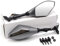 Ciloc Für R1200 R RT ST RS GS R1250 R GS RT S1000 RR R XR Motorrad Rückspiegel Seitenspiegel Blinker Licht Seitenspiegel Universal Rückseitenspiegel(Carbon Fiber)