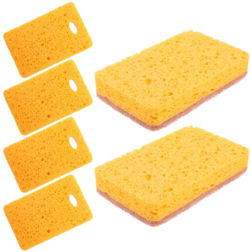 Didiseaon 6 Piezas de Esponja de Yute para Lavavajillas Esponja Absorbente Fuerte para Fregar La Cocina para El Hogar