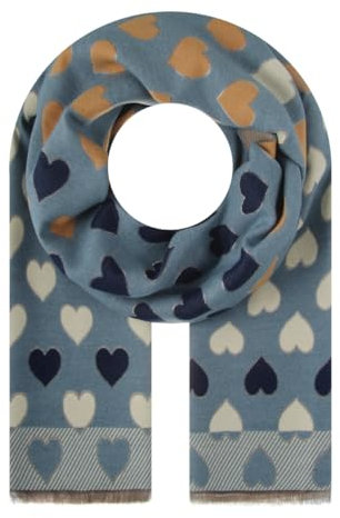 Majea Damenschal Winterschal Strickschal Damen Schal (880044) (hellblau 10)