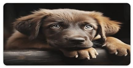 Rutschfeste Schreibtischunterlage, Hundemotiv, großes Mauspad, Schreibtischunterlage, Computer-Schreibtischunterlage, personalisiertes Mauspad, keine Kantenverriegelung