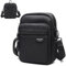 SPAHER Herren Umhängetasche Klein Gürteltasche Herren Oxford Handy Umhängetaschen für Smartphone Herren Männerhandtasche Wasserdicht Brustbeutel Reise Handytasche für Männer Schwarz