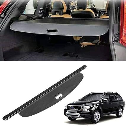 REAGAR Maletero Trasero retráctil para Volvo XC90 2005 2013,Cubierta de Carga para Maletero de Coche Cubierta de Seguridad para Maletero de Coche