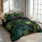 CozyRest Tropische Palmblätter im Vintage-Stil Monstera Drucken Bettbezug Bettwäsche Set 3teilig 135 x 200 cm, Dschungel Bettwäsche-Set Kinder Bettbezug mit Reißverschluss und Kissenbezüge