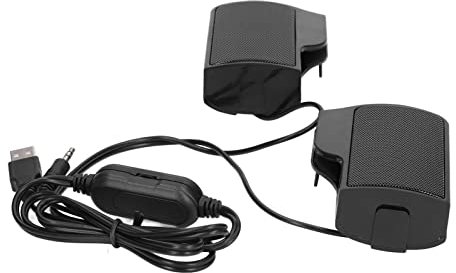 ZJchao Computer-Lautsprecher, Kabelgebundene USB-Laptop-Lautsprecher mit Bildschirm-Clip für Monitor, Notebook, Tablets, TV