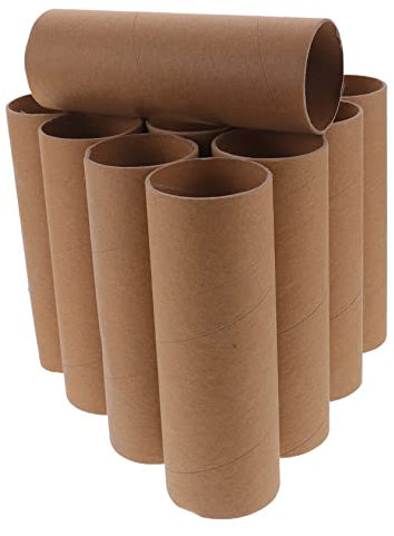SEWOART 12stücke Kartonröhre Diy-bastelmaterial Braune Papierrohre Zum Bemalen Und Schneiden Vielseitig Einsetzbar Für Kreative Projekte Und Kindergartenhelfer