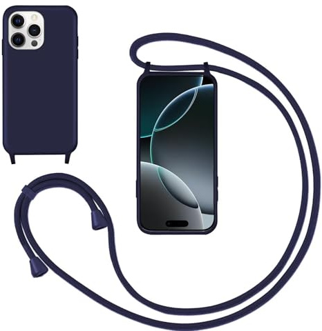 GoodcAcy Handyband für iPhone 11 Pro Hülle mit Band,Blau | Kameraschutz und Bildschirmschutz,Flüssig Silikon Necklace Handyhülle Schnur Schutzhülle Case für Umhängen Case mit Kordel