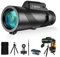 Lujolux 80x100 High Power Monocular Telescope – Compact Monocular with Smartphone Adapter & Tripod, HD BAK4 Prism Scope for Bird Watching, Wildlife Viewing, Camping and Hiking