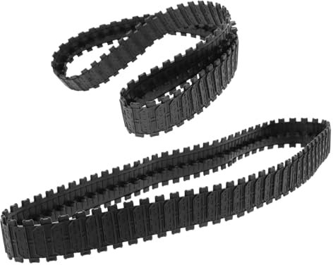 Toddmomy Chenilles De Véhicules en Caoutchouc DIY pour Maquette, 66cm x 2,5cm, Jeu D’équilibre Et Stabilité, Traction Optimale pour Robot Et Véhicule, Lot De 2 Pièces
