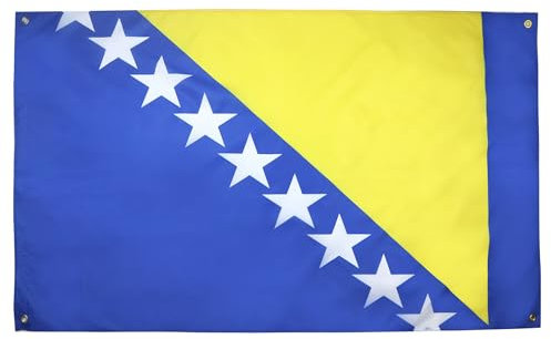 AZ FLAG Flagge Bosnien und Herzegowina, 150 x 90 cm, mit 4 Ösen, Bosnischer Pavillon für Balkon oder Wand