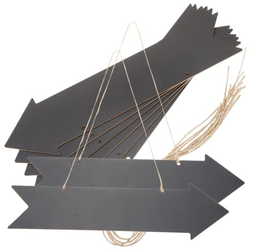 AKOOSY 8pièces Lot De Panneaux Fléchés Ardoise Surface Effaçable Double Face Utilisation Intérieure Et Extérieure Pour Mariages Et Réceptions