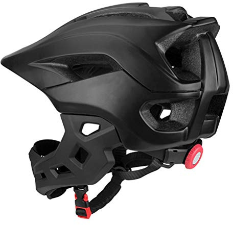 HELEVIA Kinder-Integral-Fahrradhelm, 2-in-1-Helm Zum Radfahren, Leichte Mountainbike-Helme, Abnehmbar, für BMX, Dirt-Bikes