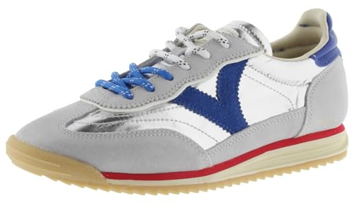 victoria Mädchen Low-top 1125288-KIDS Low-TOP Tenis Lederoptik Boho Stil | Mesh & MetallEinsätzen & Gezackte Sohle für Damen