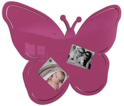 Colours-Manufaktur Magnetwand Hochglanz pulverbeschichtet *Made IN Germany* viele Verschiedene Motive, Größen und Farben (Schmetterling (78 x 60 cm), RAL 4010 telemagenta [wie pink rosa])