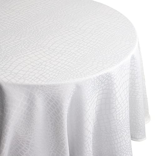 Tischdecke, oval, 180 x 300 cm, Jacquard, 100 % Polyester, Lounge, Weiß