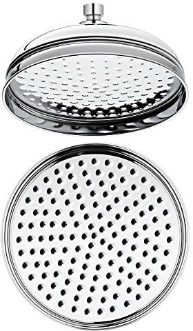 Milano Elizabeth Traditional 205mm Round Rainfall Shower Head - Chrome