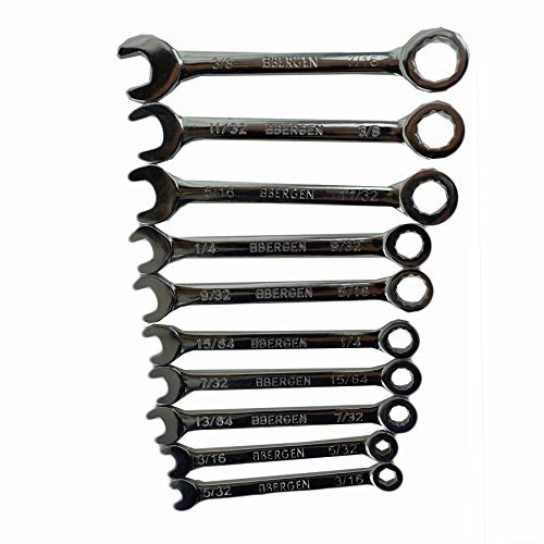 AB Tools Imperial SAE AF Mini Combination Ring Spanner Set 3/16 - 7/16 10pc Set