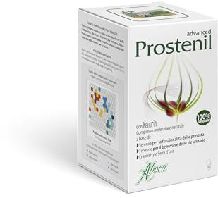 Aboca Prostenil Advanced 60 Capsule - Utile per la Funzionalità della Prostata e delle Vie Urinarie. A base di Serenoa, Tè Verde per il Benessere delle Vie Urinarie, Cranberry e Semi d'Uva