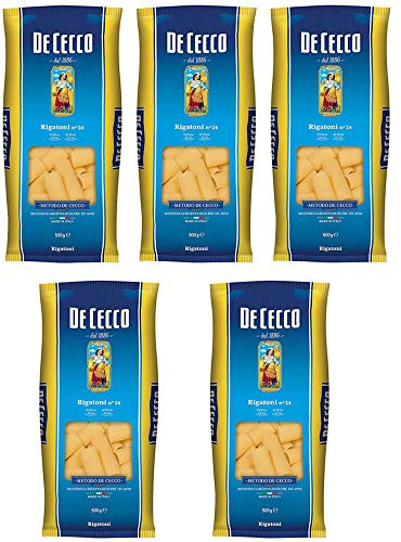 5x Pasta De Cecco 100% Italienisch Rigatoni n. 24 Nudeln 500g
