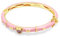 Disney Minnie Maus Armband für Mädchen, Gelbgold plattiertes rosa Emaille und Glitzer, 16.5cm