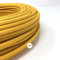 Cavo Elettrico Tondo/Rotondo Rivestito in Tessuto. Colore Giallo Senape Cotone. Sezione 2x0.75 (5 Metri)