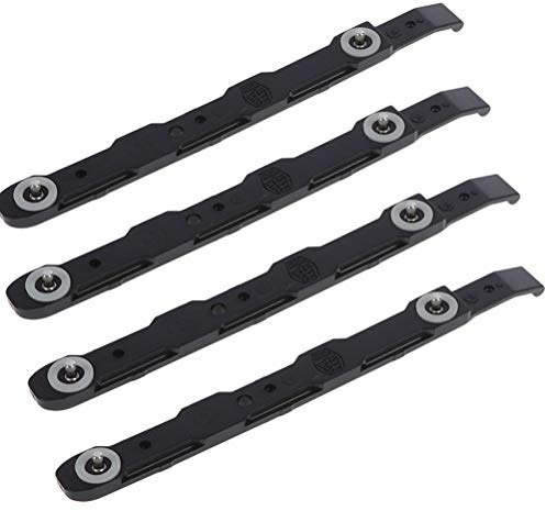 Eshylala 4 Pack Black Chassis Hard Drive Mounting Plastic Rails Durable Anti-Scratch HDD Mount Rails for Desktop Computer Cases Easy Install Drive Bracket Accessories for PC Building Upgrades