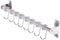 Dseap Pot Rack - Pots and Pans Hanging Rack Rail with 8 Hooks, Pot Hangers for Kitchen, Wall Mounted, Chromed