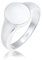 Kuzzoi Siegelring Herrenring oval matt, massiv 12 mm breit in 925 Sterling Silber, Basic Silberring poliert, Ring für Männer in der Ringgröße 54, 0611182118_54