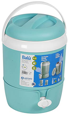Thermo Bottle Barrel Beverage Dispenser - Hot or Cold Food! (Turquoise)