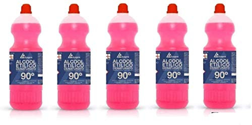 Alcopro Alcool etilico denaturato 90° - 5 confezioni da 1 litro
