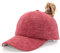 Criss Cross Baseball Caps, Frauen Pferdeschwanz Mesh Hut Distressed High Messy Bun Trucker Ponycap - Rot - Einheitsgröße