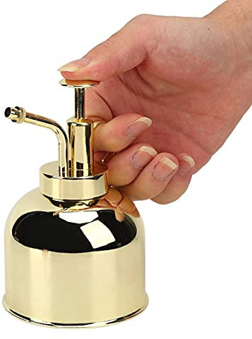 Sprühflasche Pflanzen, Vintage Kupfer Metall Gießkanne, Handdruck Pumpe, Edelstahl, Retro Design, für Gartenblumen und Innenraum Dekoration