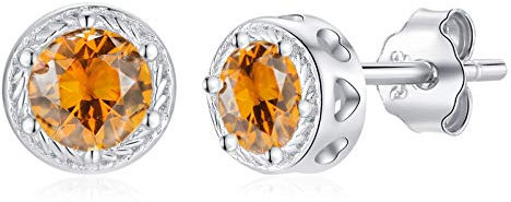 Qings Topas Ohrringe November Geburtsstein Ohrringe Topaz Edelstein Ohrringe Mini Zirkonia Ohrstecker