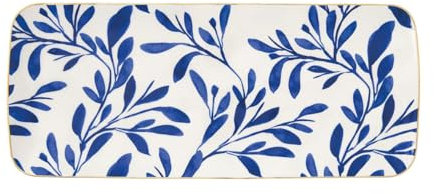 EASY LIFE COFFRET PLAT A CAKE 36X16CM EN PORCELAINE ELEGANCE R2562#ELEG