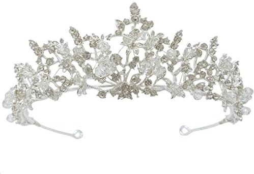 Tiara Kristallkrone für Bridal, Prinzessin Diadem Hochzeit Tiara Crown für Hochzeit Abschlussbälle Proms Festzüge Parties Geburtstag