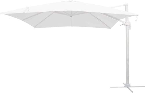 Ombrellone per Giardino Con Led 3x3 Pitagora Alluminio Bianco