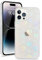 L-FADNUT for iPhone 14 Pro Max Case Crystal Clear Holographic Heart Cute for Girls Women Glitter Silicone Shockproof Phone Case for iPhone 14 Pro Max