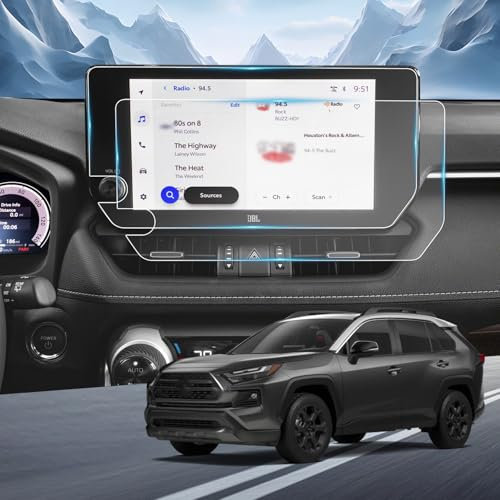 YEE PIN 2 Stücke 10,5-inch kompatibel mit Toyota RAV4 2023 2024 2025 Nano-Film Navigation Schutzfolie GPS Displayschutzfolie Navi Folie Schutz Kratzfest Auto Zubehör Transparent