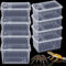 Irenare Reptilien-Futterbox, Transparent, für Kleine Haustiere, Kunststoff-Terrarium, Tragbar, Tarantel-Gehäuse, Schlangenkäfig, Zuchtbox für Bartagen, 15x9x6 cm, 8 Stück
