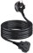 1 Way Gang Extension Lead 1M, Single Socket Mains Power Extension Lead 13A UK 3Pin Fused Plug male to female Travel Use Extension Cord Power Strip, Tough and Fireproof, Black…