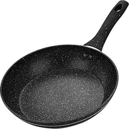 Royalford Smart Fry Pan with Durable Granite Coating, Forged Aluminium Non-Stick Frying Induction Hob Egg Omelet Pan | Saute Pan with 5-Layer Construction & Cool Touch Handle, Black, 30 Cm