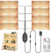 Pflanzenlampe LED, Pflanzenlicht, 608 LEDs Pflanzenleuchte Wachsen licht Vollspektrum für Zimmerpflanzen mit Zeitschaltuhr, 10 Arten von Helligkeit (8PCS)